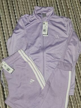 adidas Lilac Zip-Up Track Jacket & Joggers Set